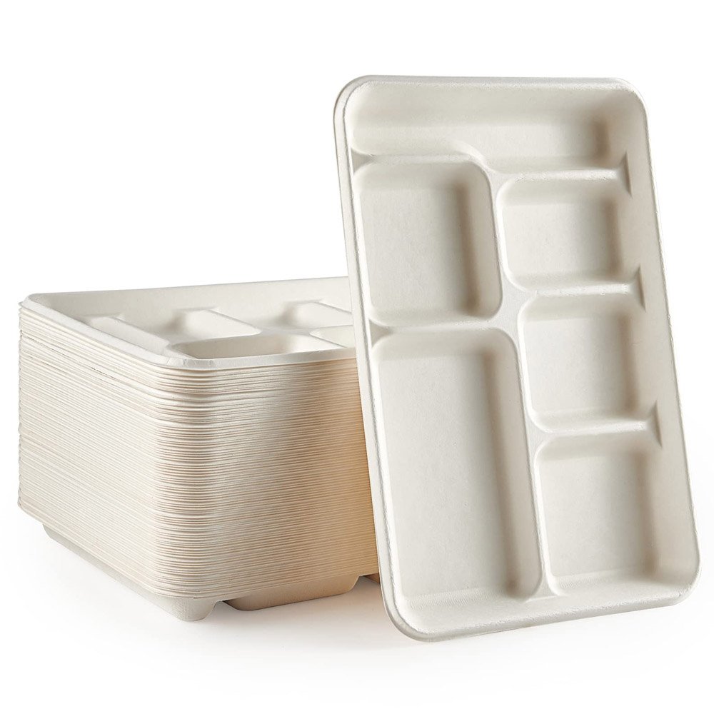 Biodegradable Compartment Plate