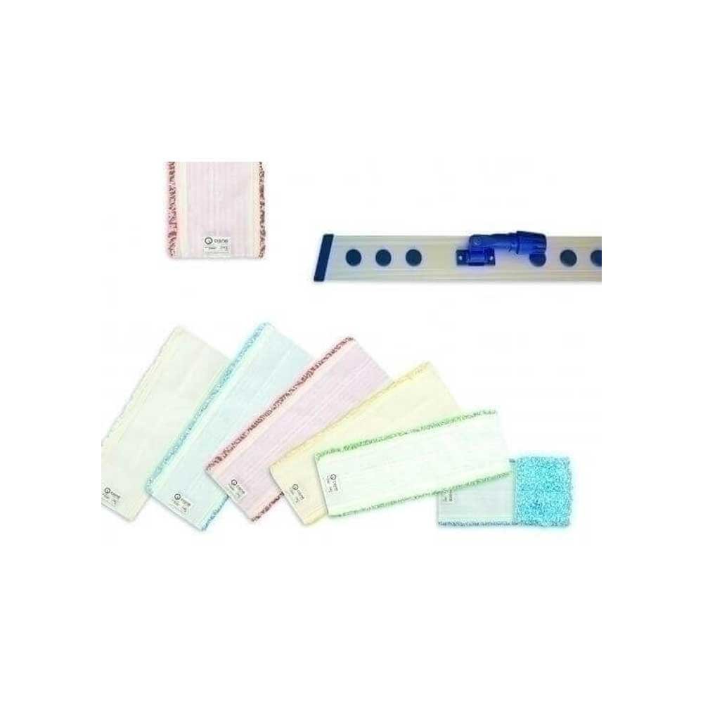 Micro Fiber Flat Mop Sleeve Blue White Looped 60cm